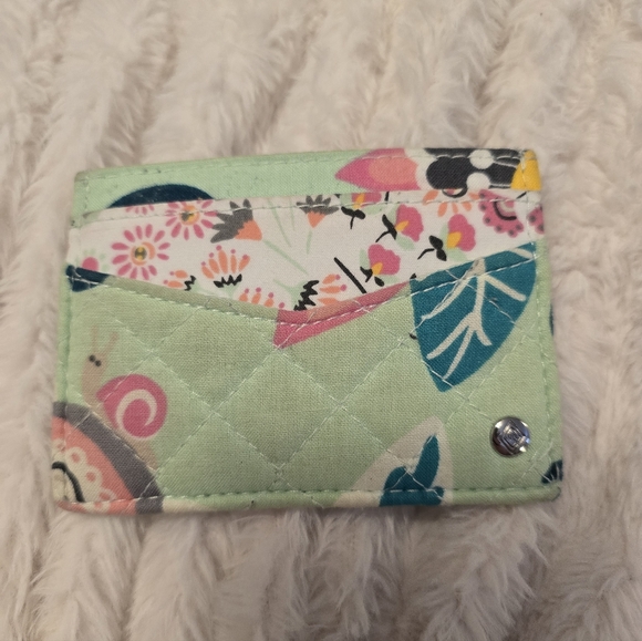 Vera Bradly Wallet In Mint Flower Patter - Picture 2 of 4